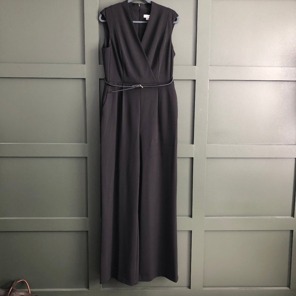 NWT Calvin Klein Wide Leg Black Jumpsuit - Picture 2 of 10